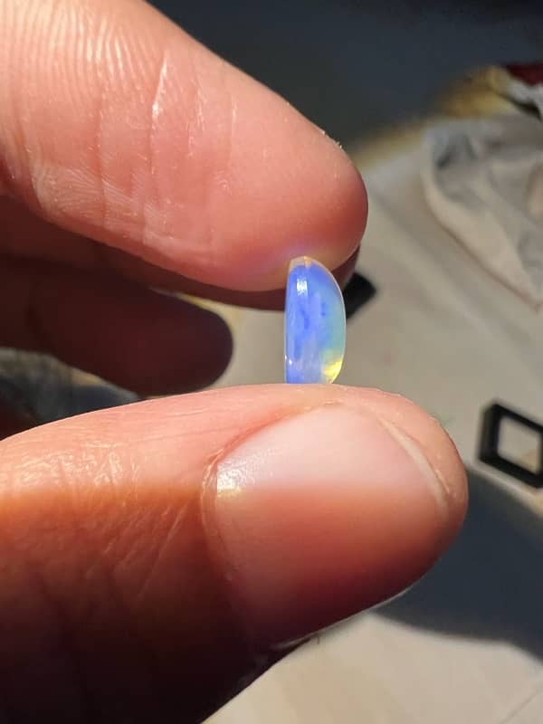 Original Australian Crystal Fire Opal Precious Gemstone With Blue Fire 1