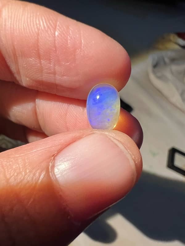 Original Australian Crystal Fire Opal Precious Gemstone With Blue Fire 2