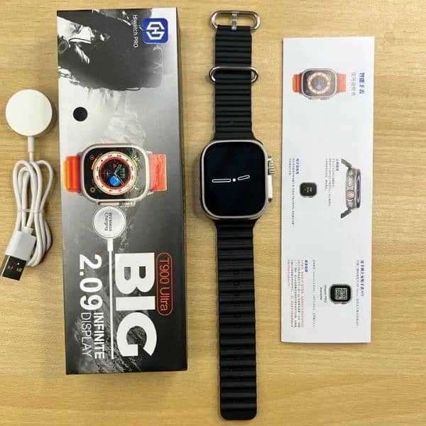 T900 ultra2 smart watch with infinity display and wireless charger 0