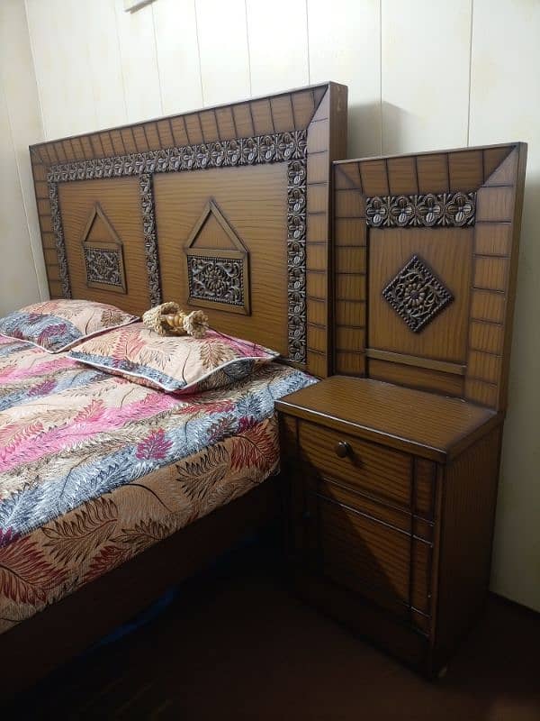 Double Bed with 2 Side Tables, 2 Single Table and Dressing 3