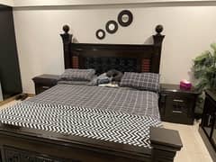 best wooden bed set with dressing table and mattress  for sale