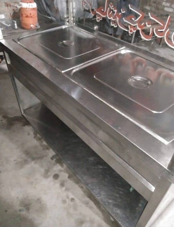 stainless steel counter for Biryani Chips Corn Soup etc 9