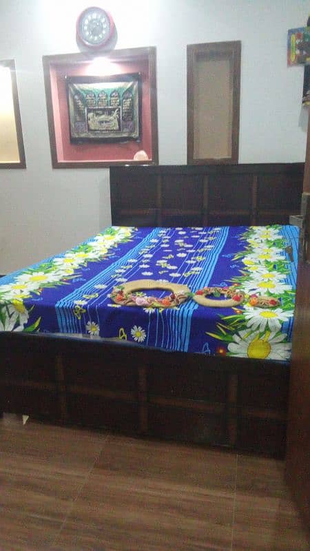 double bed with mattress for sale 0