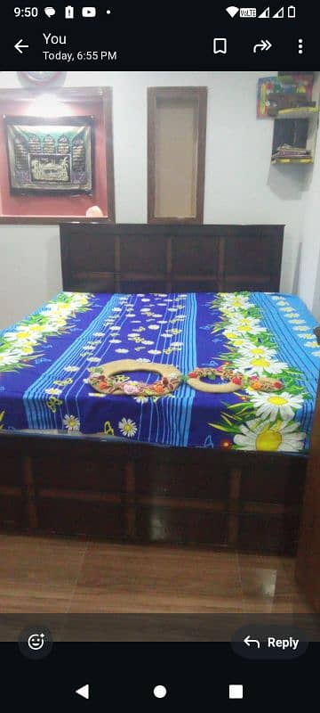 double bed with mattress for sale 1