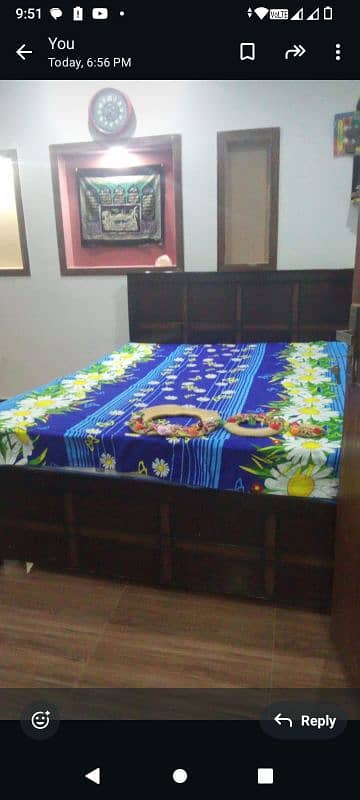 double bed with mattress for sale 2