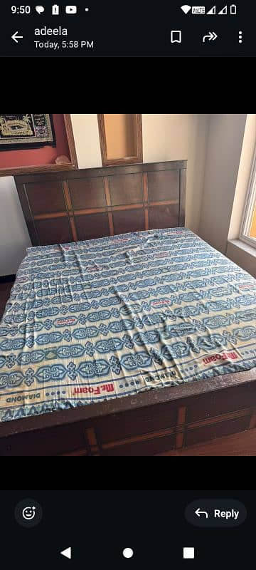 double bed with mattress for sale 4