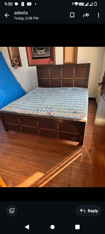 double bed with mattress for sale 5