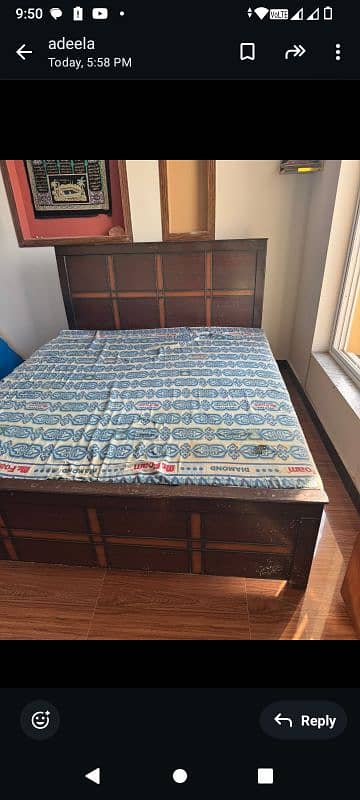 double bed with mattress for sale 6