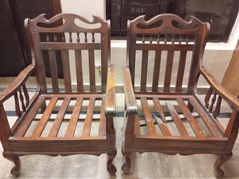 Wood Sofa Set (3+1+1) 5