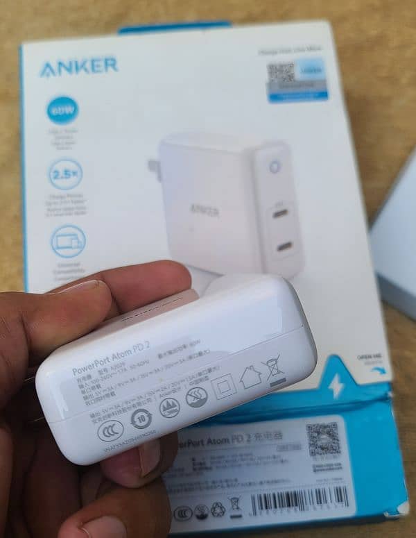 Anker 100% original 60w charger, (2)U-Green 65w 100% original chargers 6