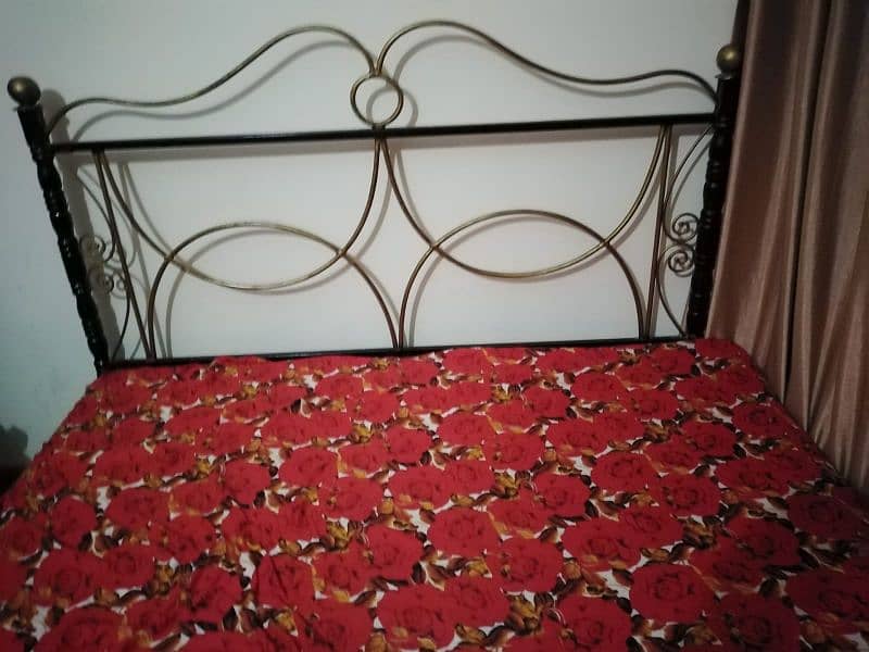 ROT IRON BED WITH MATRESS 1