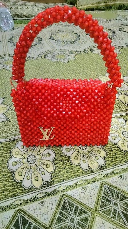 Crystals made stylish hand bag 2