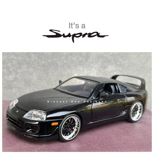 Toyota Supra MK4 Black Fast & Furious 1/24 Scale diecast model car 0