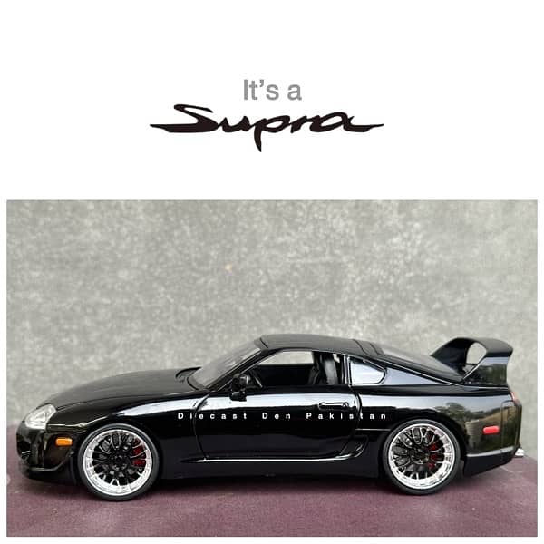 Toyota Supra MK4 Black Fast & Furious 1/24 Scale diecast model car 1