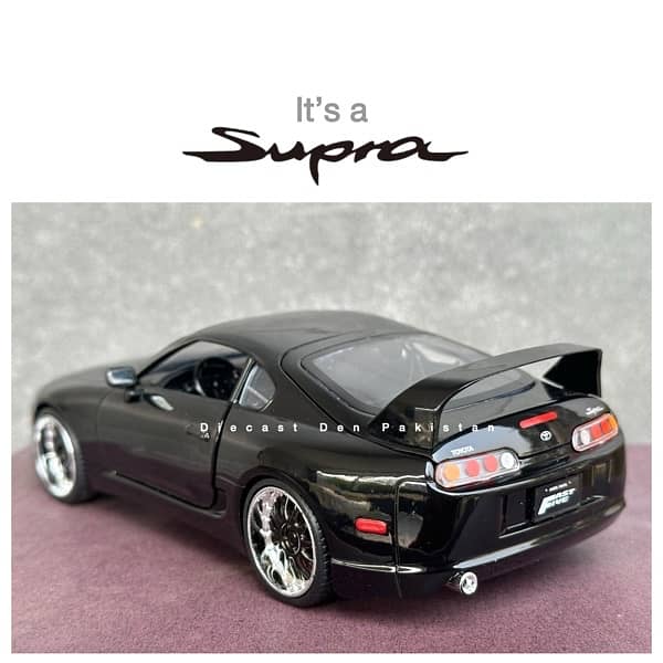 Toyota Supra MK4 Black Fast & Furious 1/24 Scale diecast model car 2