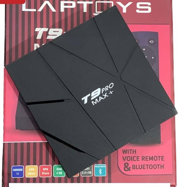 T9 Pro max+ 4/64 Android Tv box with Voice Remote 1