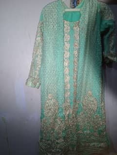 green color qamiz 3pease hand made working