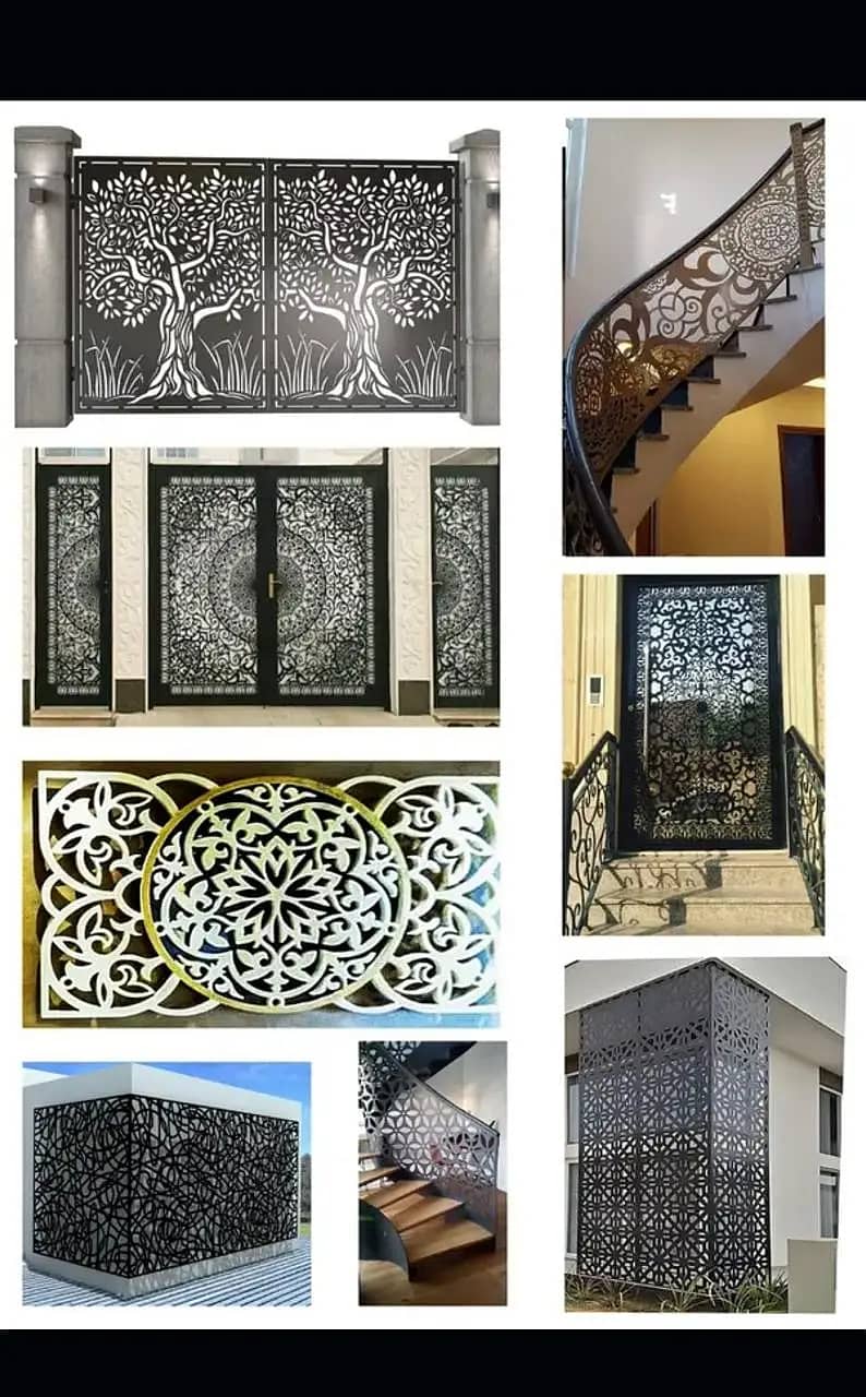 cnc cutting gates/cnc doors/railings/metal art/wall hanging/stairs 1