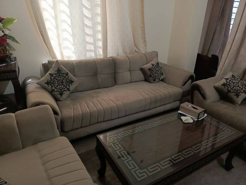 7 Seater Sofas with Table Set 3