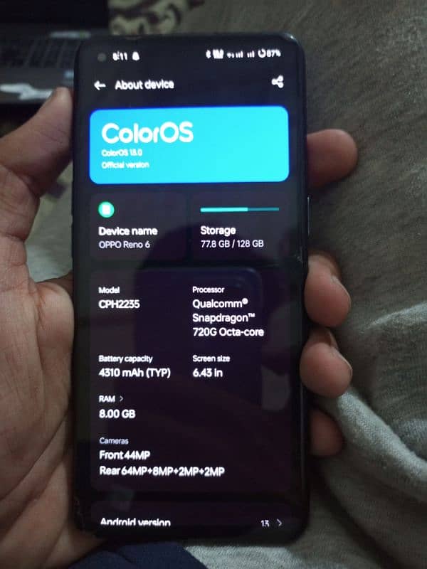 OPPO Reno 6 for sale condition 8