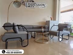 metal sofa set / 5 seater sofa set / indoor sofa set / sofa chair set