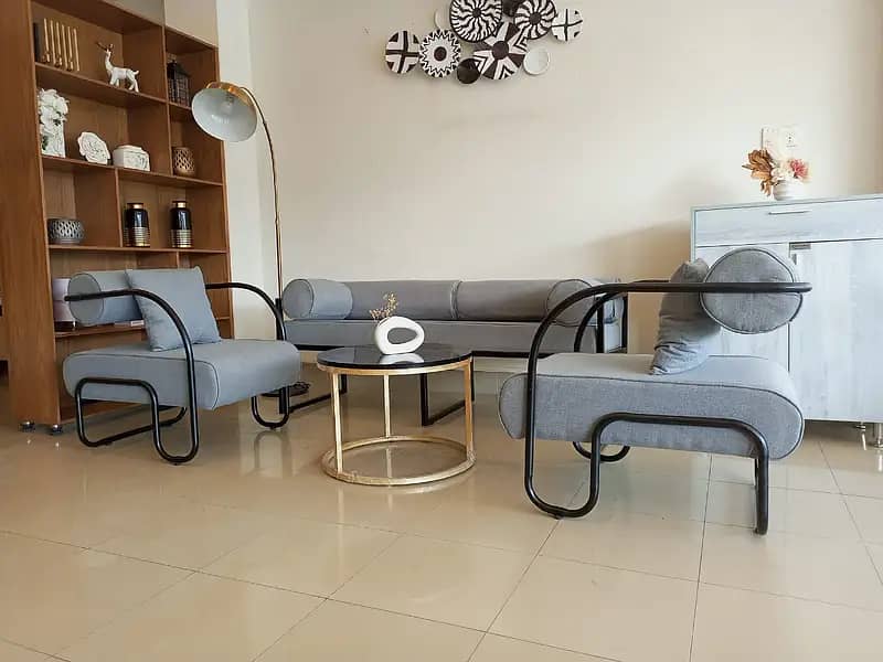 metal sofa set / 5 seater sofa set / indoor sofa set / sofa chair set 2