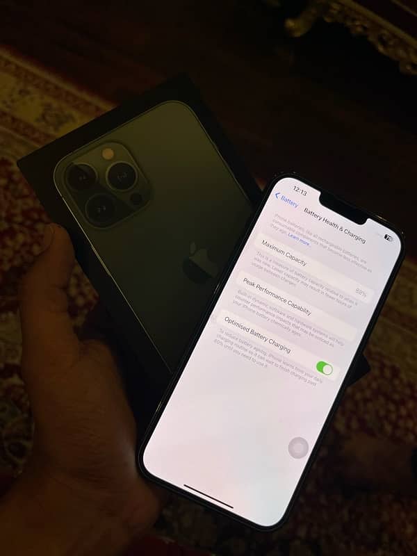 iphone 13 pro max Alpine green 128GB  PTA APPROVED 1