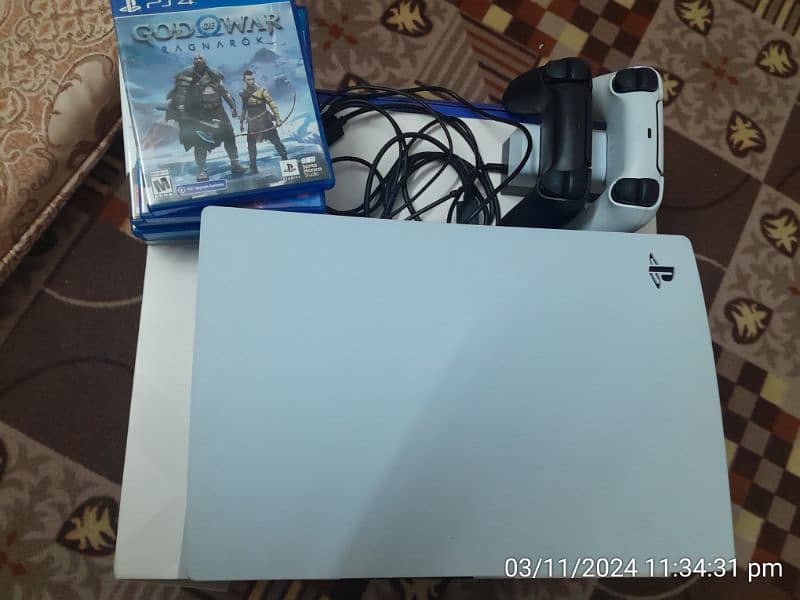 Play station 5 disk edition with speed wheel (thrust master) 6