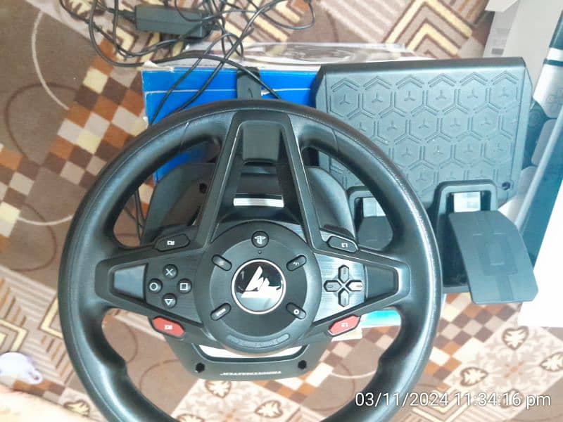 Play station 5 disk edition with speed wheel (thrust master) 8