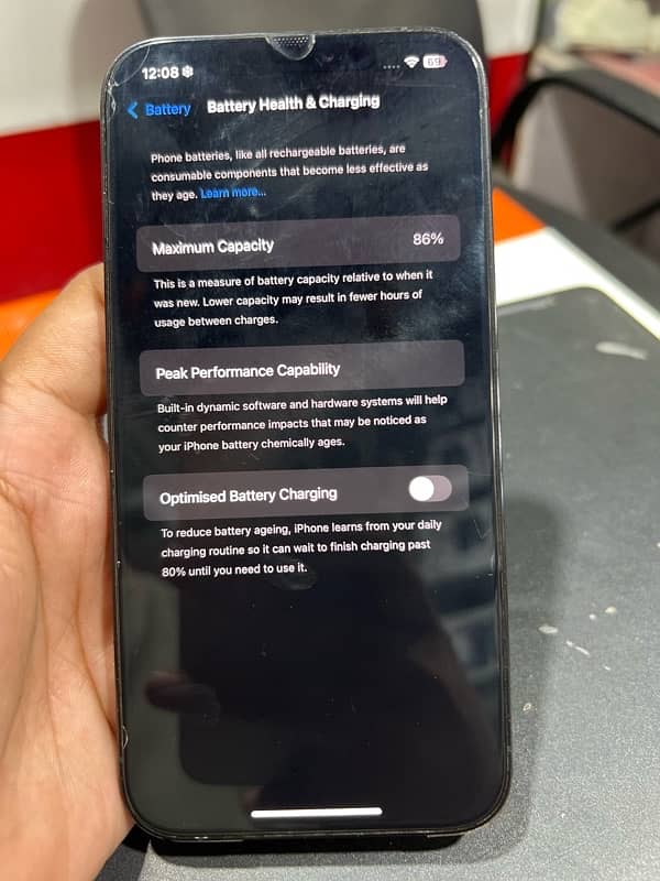 i phone 12 pro max non pta jv all ok hai  camere mein dust hai 256 gb 2