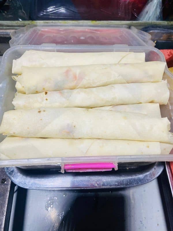 Fresh Frozen Chicken+Vegetable Samosa+Aloo Samosa and Chicken Rolls. 7