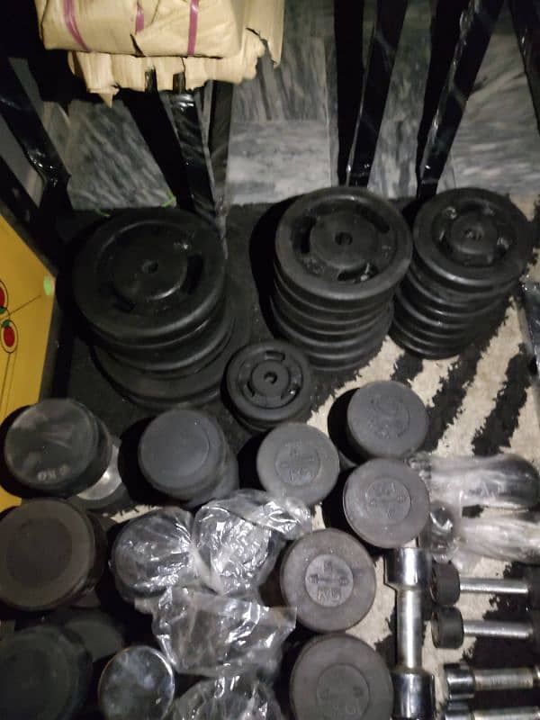 Rubber plates weight plate dumbbells olympic barbell rodkettlebell 8