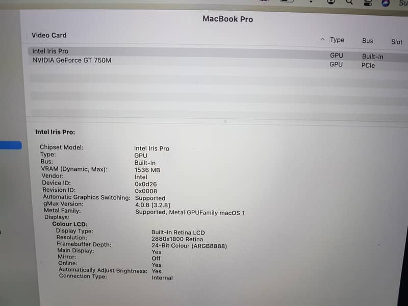 Macbook Pro Mid 2014 15" Retina 10