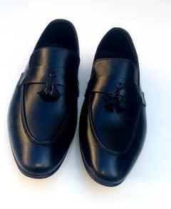 MEN - LEATHER FORMAL LOAFER - (BLACK,HANDMADE) EUR 44