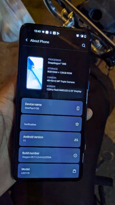 one plus 9 5G 8/128 Dual Sim Approve 5