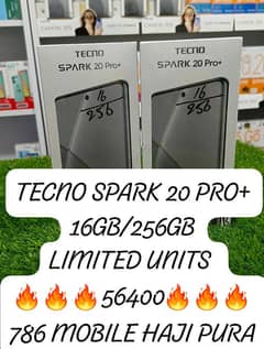 TECNO SPARK. 20 PRO+ 16/256 ( BOX PACK ALL. COLORS AVAILABLE HERE