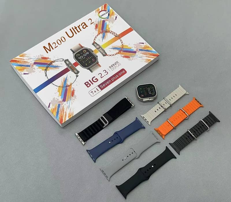 M200 Ultra 2 Smart Watch Big 2.3 Infinite Display 7 Plus 1 2