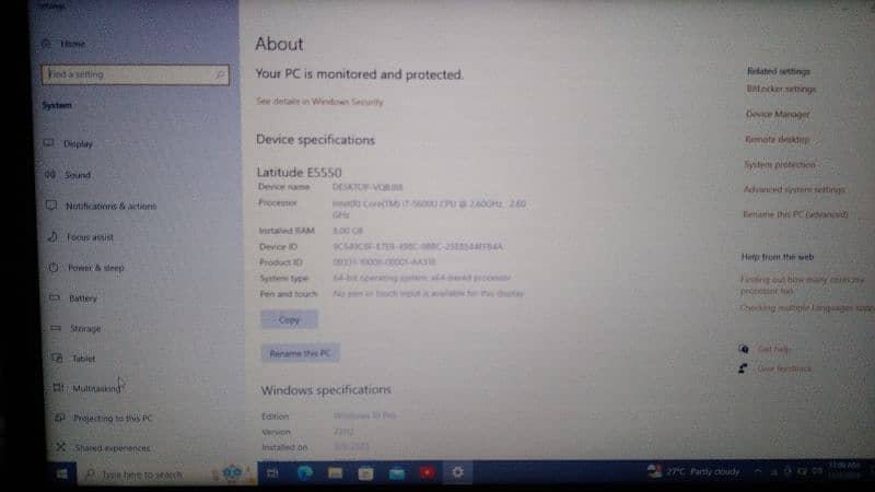 Dell latitude E5550 i7 5th gen in 39,999 2