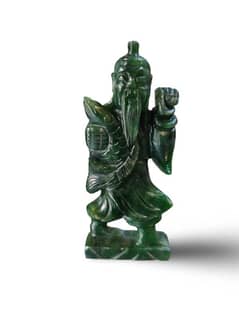 Vintage Carved Jade Oriental Sculpture