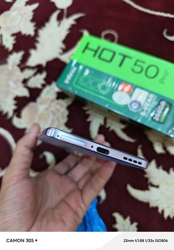 infinix Hot 50 pro+ only box open purple colour. 2