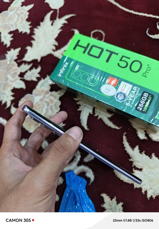 infinix Hot 50 pro+ only box open purple colour. 3