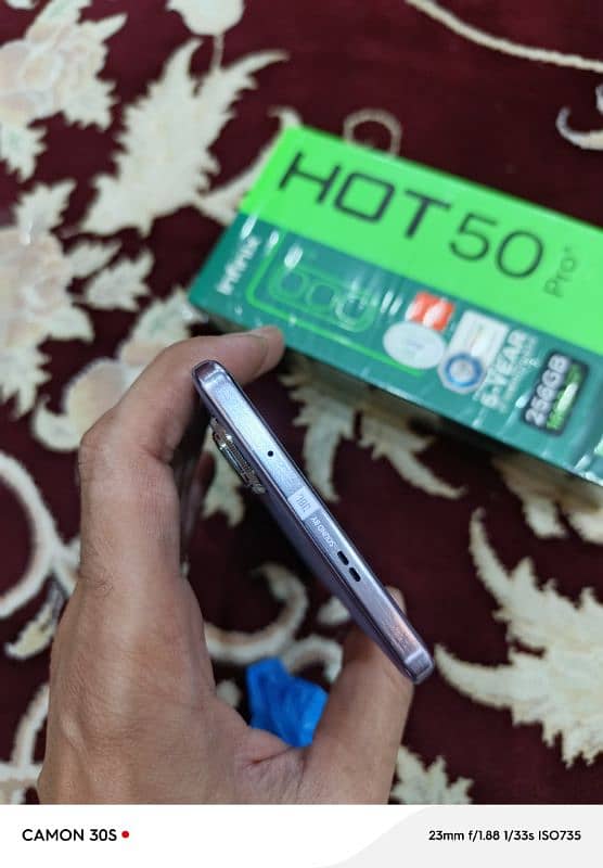 infinix Hot 50 pro+ only box open purple colour. 4