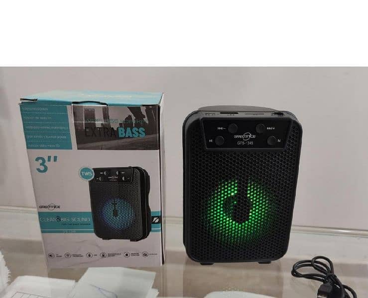 Greatnice – 3” Wireless Speaker Micro SD, FM Radio 1