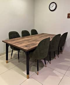 Dining Table 6 Parson Luxury Style