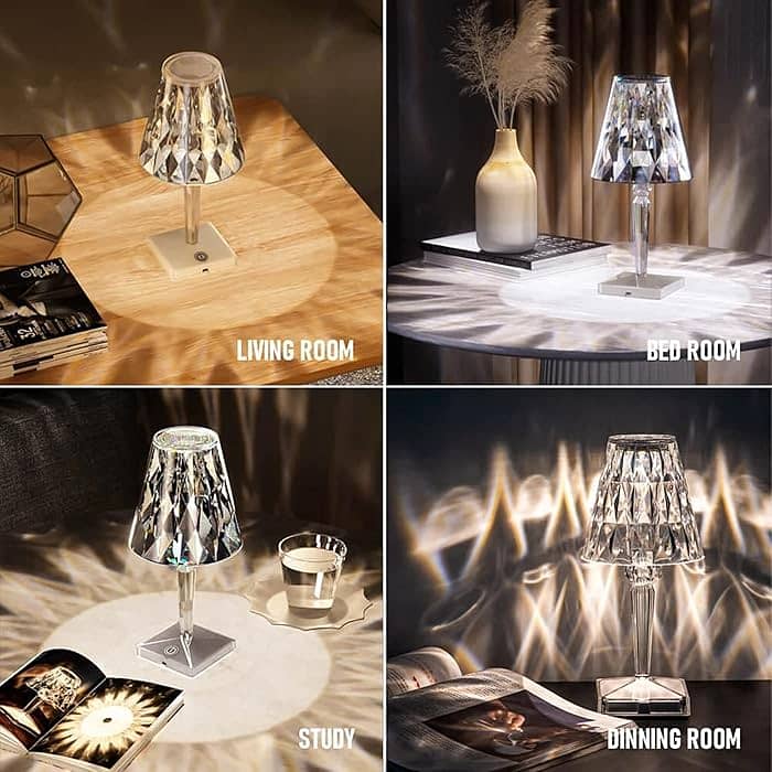 3D RGB LED Crystal Table Lamp 16 Colours & 4 Modes,with Remote Control 6