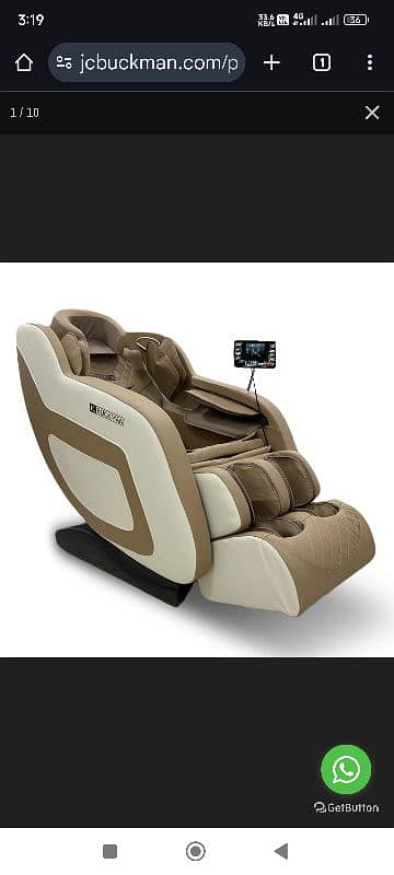 JC BUCKMAN IndulgeUs Full Body Massage Chair (Beige) 3