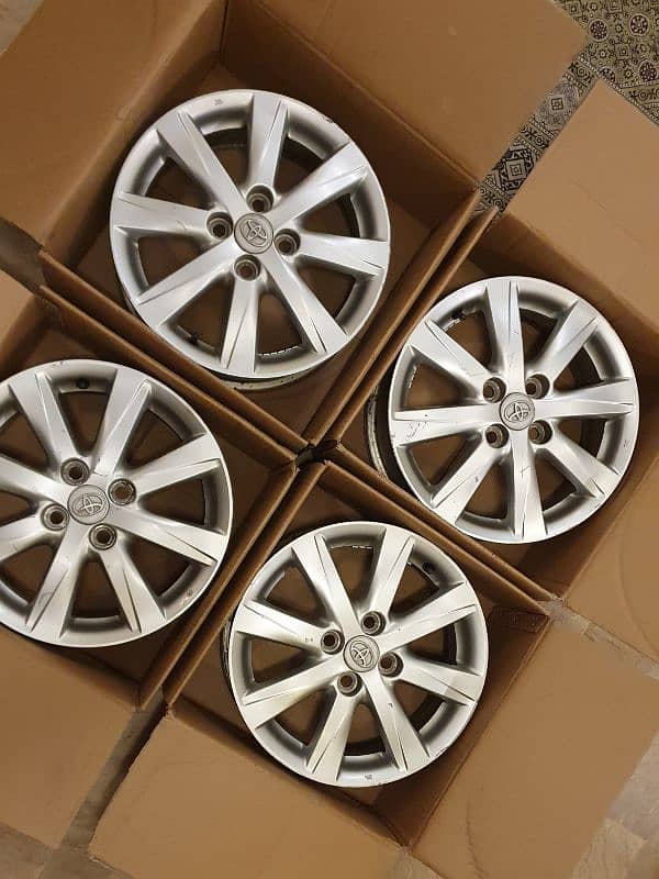 Original Toyota Rim 15 inch 5J PCD-100 ORIGINAL GENIUNE JAPAN LIKE NEW 5