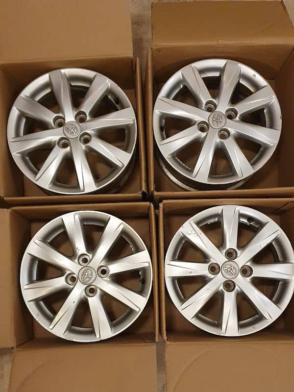 Original Toyota Rim 15 inch 5J PCD-100 ORIGINAL GENIUNE JAPAN LIKE NEW 6