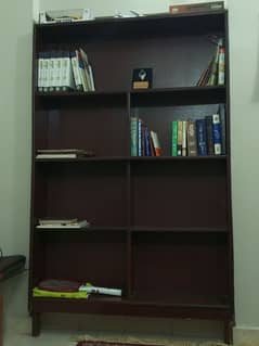 two racks of book shelves