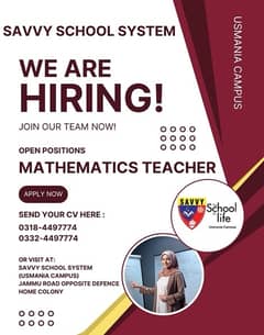 Mathematics Teacher Required